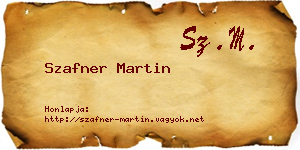 Szafner Martin névjegykártya